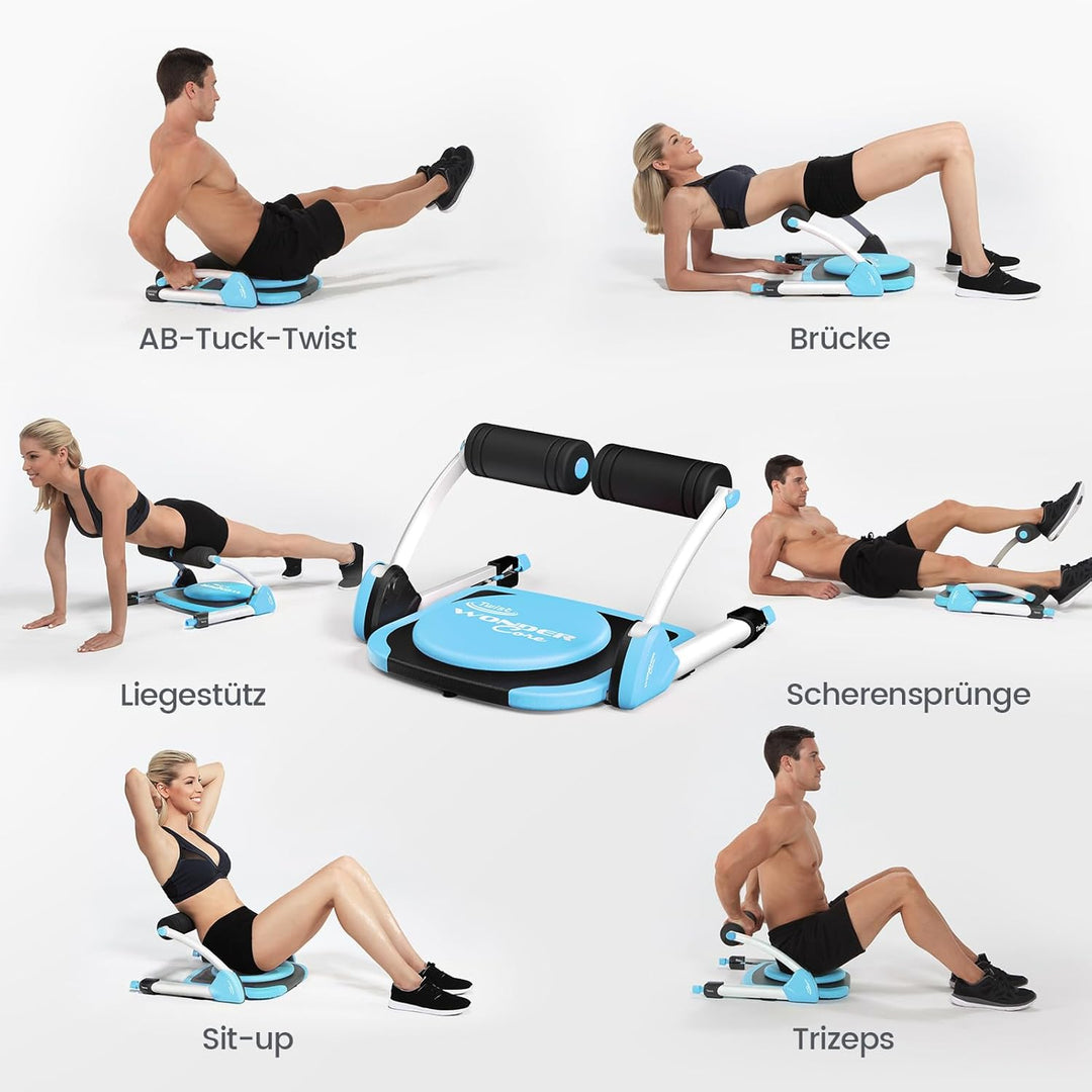 Wonder Core Smart Waist Twist Bauchmuskel-Roller Ab Roller Assist-Funktion Sit-up-Bank Bauchmuskel-T