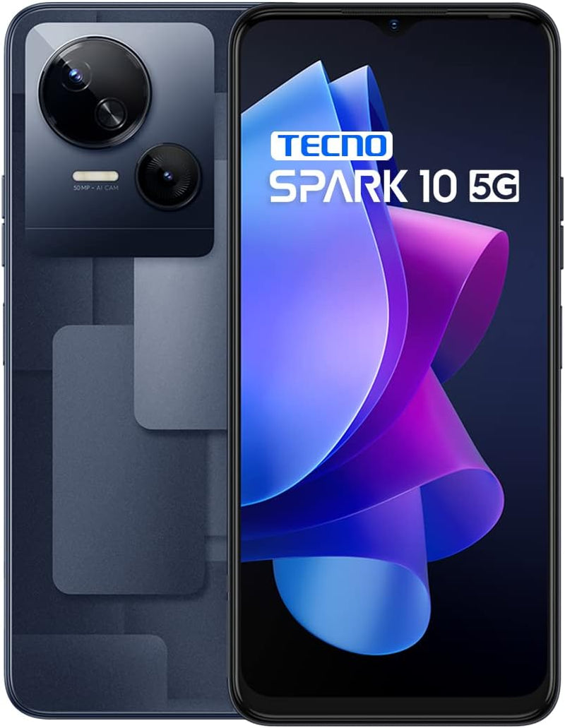 Tecno Mobile Spark 10 5G Smartphone (Android, Dual SIM, 1612 x 720 HD+ Display, 4GB RAM, 64GB Speich