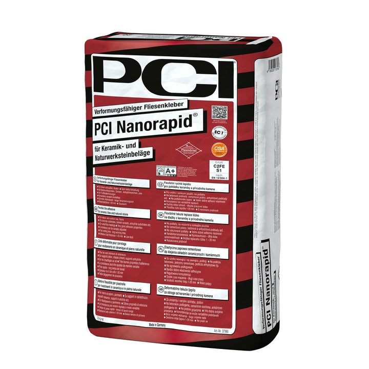 PCI Nanorapid flexibler Fliesenkleber 20kg für alle Fliesen, Keramik- und Natursteinbeläge für innen