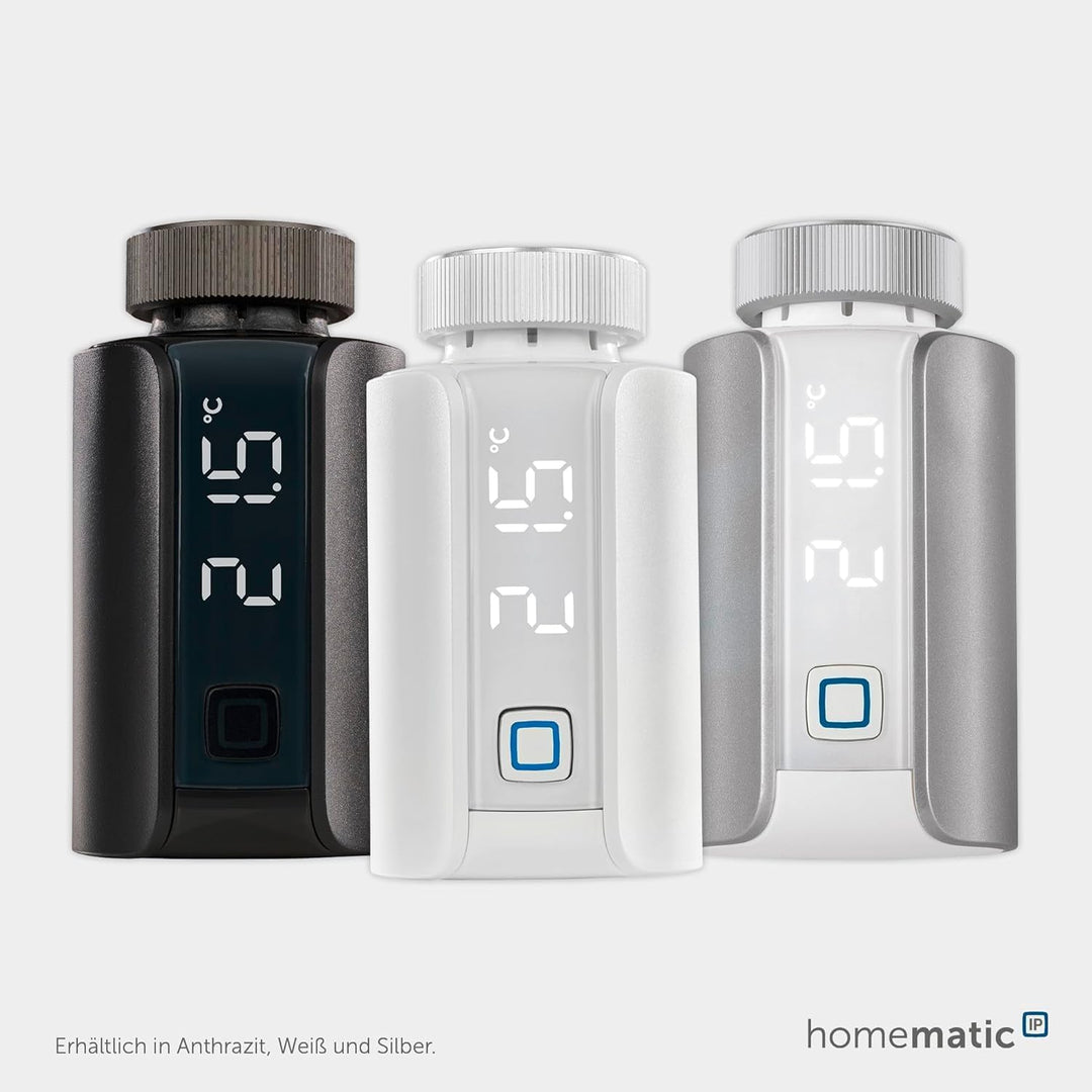 Homematic IP Smart Home Heizkörperthermostat – Evo, digitaler Thermostat Heizung, Heizungsthermostat