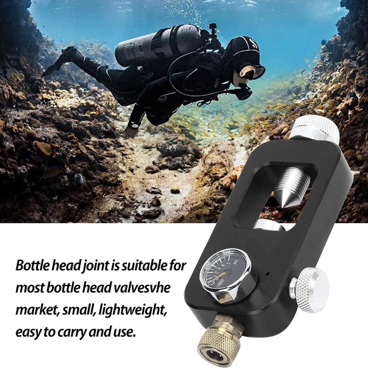 DIDEEP Scuba Diving Refill Tank Adapter Tauchadapter für Tauchausrüstung, Grosse Bis Kleine Flasche