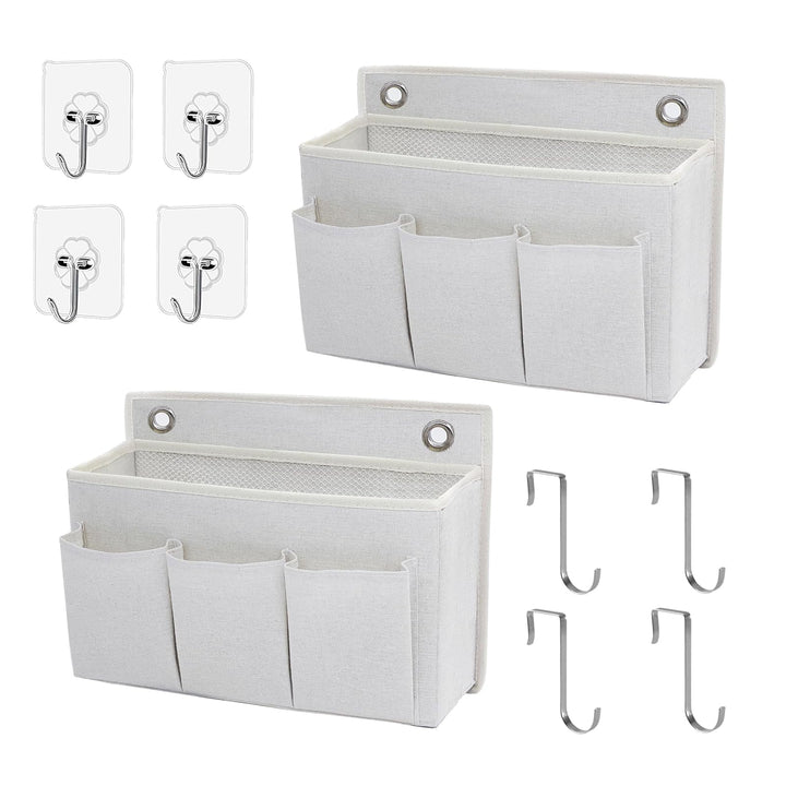 2 Stück Wand Organizer Tasche Hängekörbe Mit Grosser Mesh Abteilung Und 3 Taschen Tür Organizer Plat