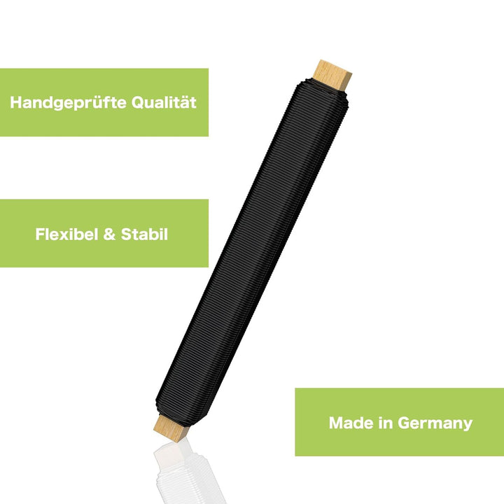 Premium Basteldraht 3X | schwarz | ø 0,80 mm, 30 m | – Flexibler Blumendraht zum Basteln – Draht, DE