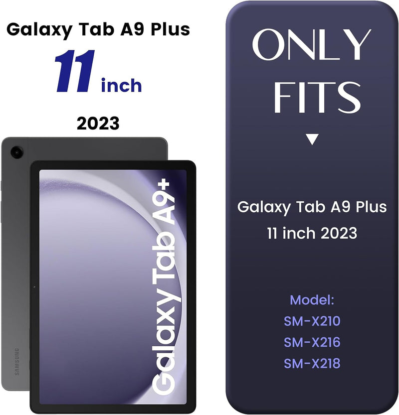 INFILAND Tastatur Hülle für Samsung Galaxy Tab A9+ Plus 11 Zoll 2023 Modell (SM-X210/X216/X218) mit