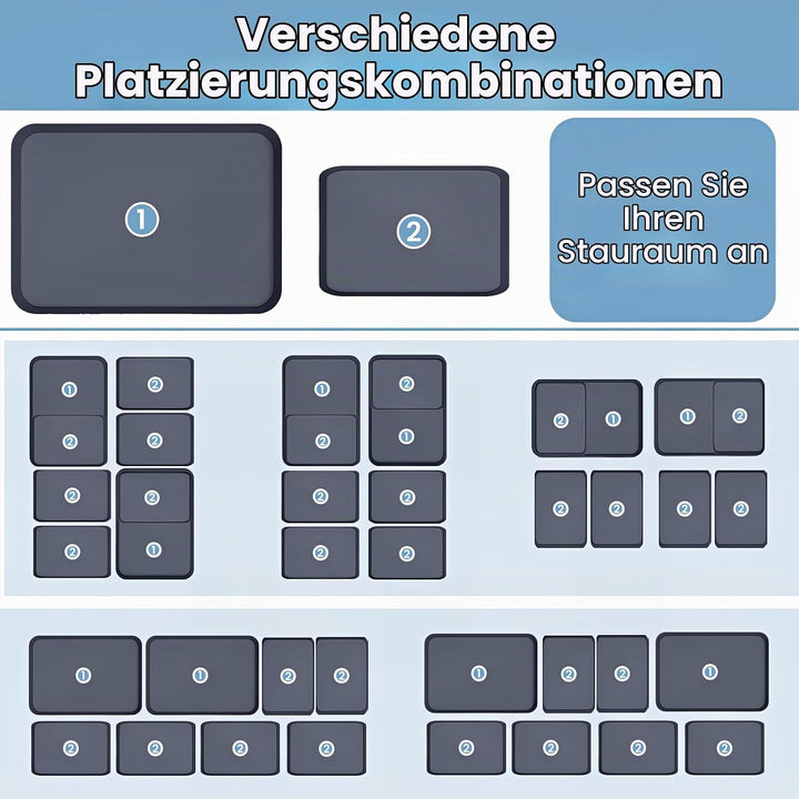 Bugucat Schubladen Organizer 8 Stücke,Schubladen Organizer Büro Schminktisch Organizer mit 2 Grössen