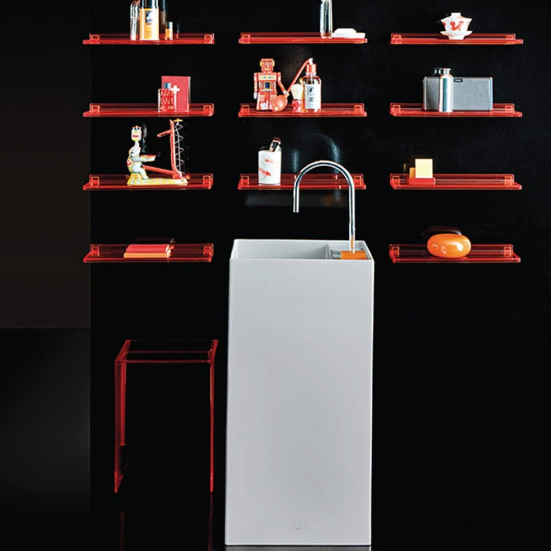 Kartell Max-Beam Hocker, Plastik, blau, 27 x 47 x 33 cm Blu Tramonto, Blu Tramonto