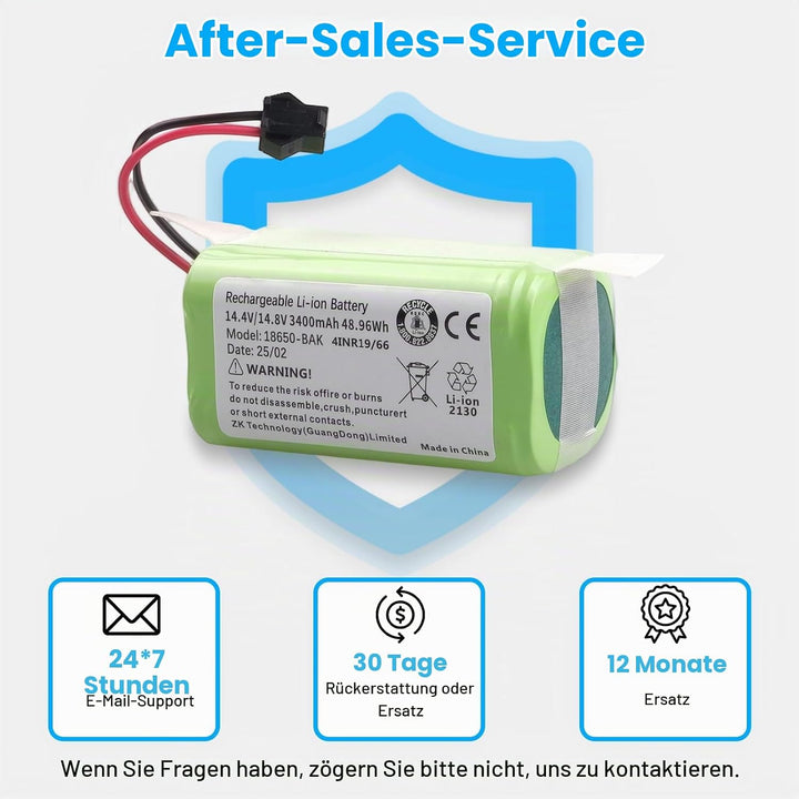 14,4 V 3400 mAh Akku Kompatibel mit Lefant M210 M210B M210P M213 Eufy RoboVac 11 11S 11S MAX 12 15C