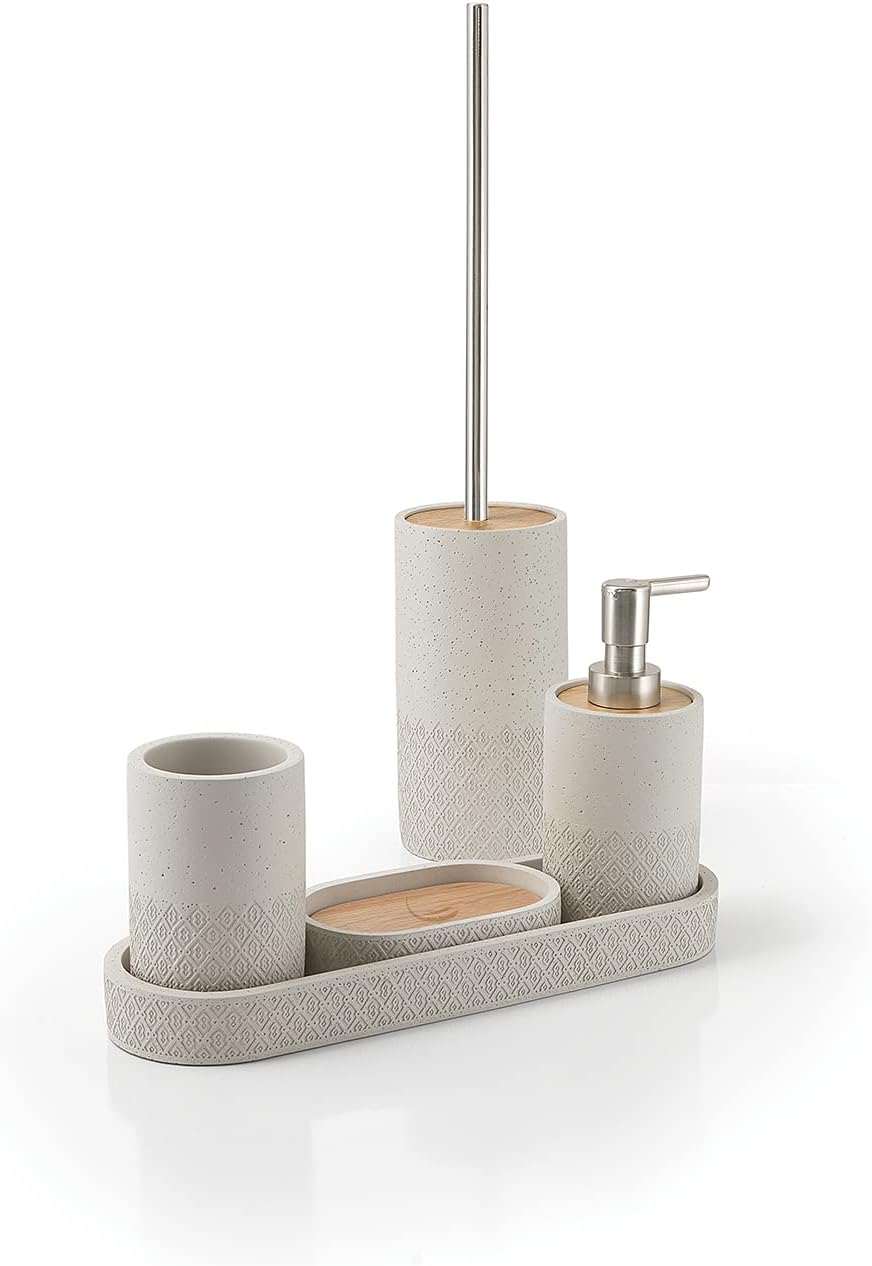 Gedy Toilettenbürste, WC, Zement, grau, 10 x 47,5