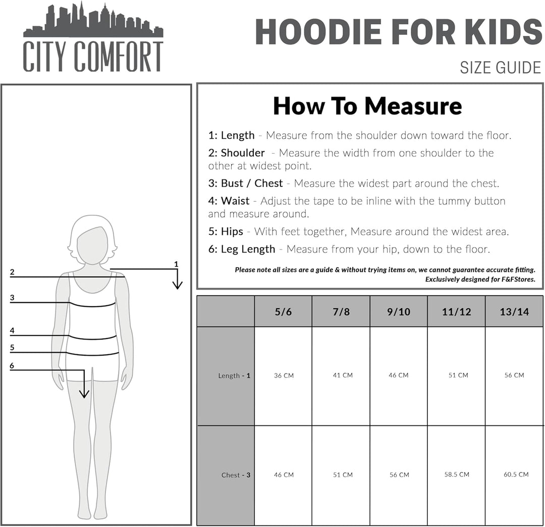 CityComfort Pullover Kinder - Flauschiger Hoodie Kinder, Fleece Kapuzenpulli - Fleece Loungewear Kap