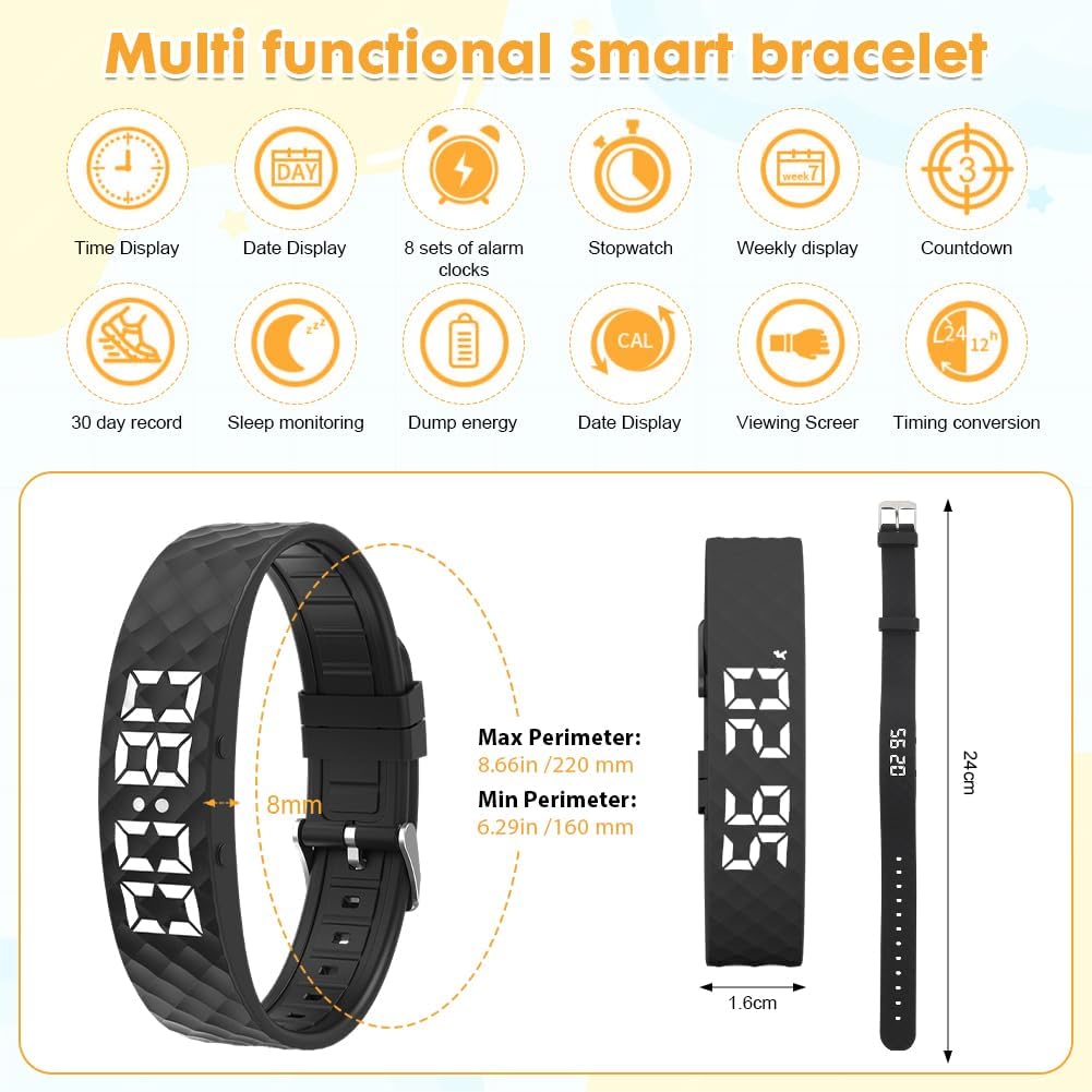 DASIAUTOEM Vibratime Vibrationsalarm Uhr, Vibrationswecker Armband, Persönliche Alarme oder Pille Er