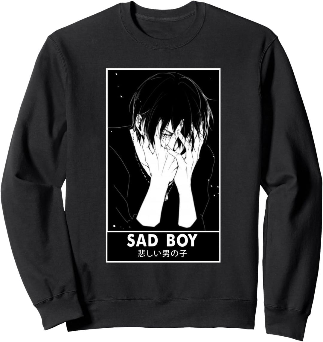 Nu Goth Sad Boy Anime Hemd Senpai Sweatshirt