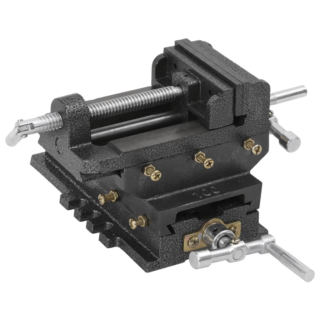 vidaXL Maschinenschraubstock Kreuztisch Schraubstock Handbetrieb 78 mm