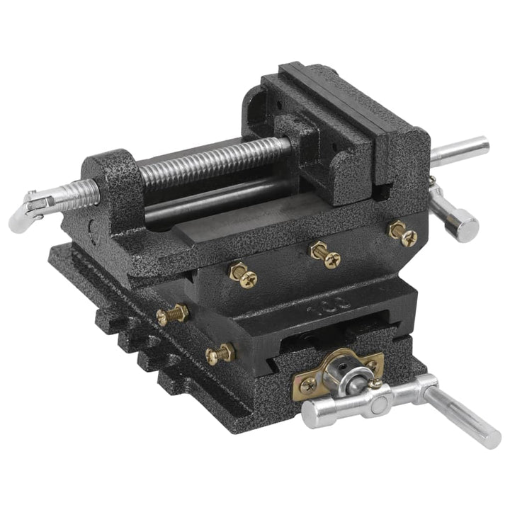 vidaXL Maschinenschraubstock Kreuztisch Schraubstock Handbetrieb 78 mm