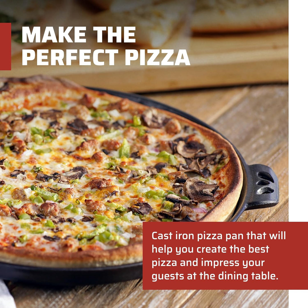 Camp Chef Pizzablech aus Gusseisen Schwarz