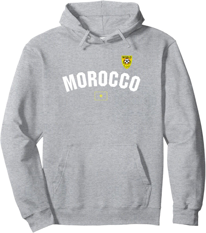 Morocco Flag World Class Soccer Jersey Pullover Hoodie