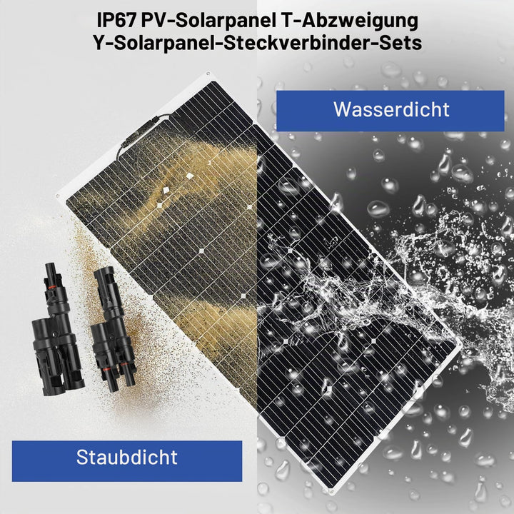 【240W 12V Flexible Solarmodule】DERUXI 2x120W Solarpanel Camping 12V: 120W*2pcs Flexibles Solar Panel