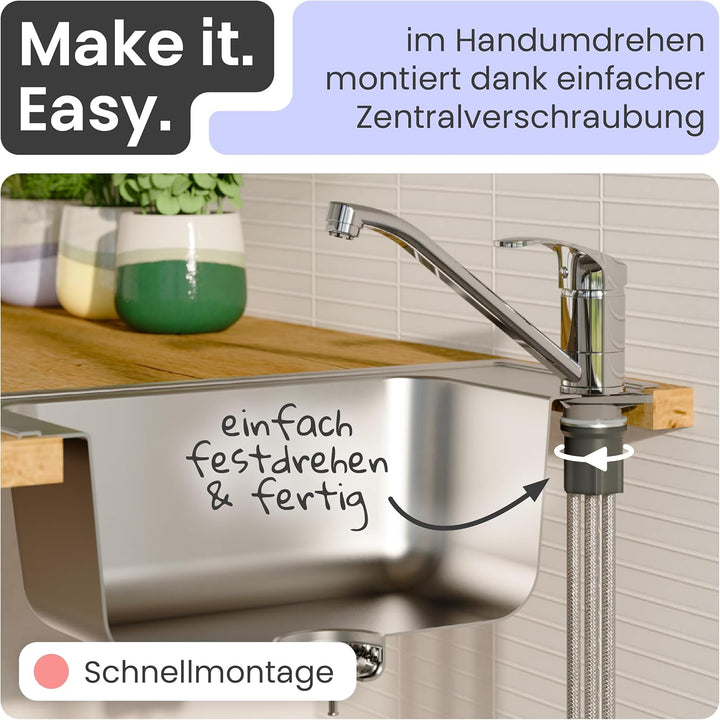 instmaier K1 Küchenaramtur Niederdruck | Wasserhahn Küche | Niederdruck Spültischarmatur | Armatur S