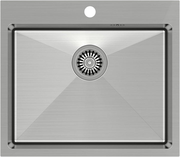 QUADRON | RUSSEL 110 | Einbeckenspüle | Masse: 50 x 48 x 20 cm | Passt in eine Schrankbreite: 60 cm