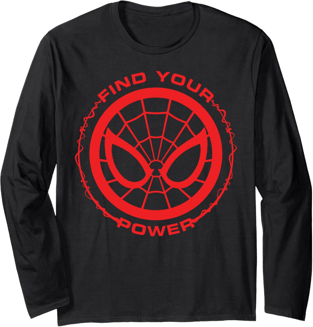 Marvel Spider-Man Find Your Power Simple Logo Langarmshirt