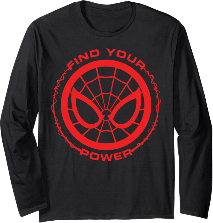 Marvel Spider-Man Find Your Power Simple Logo Langarmshirt
