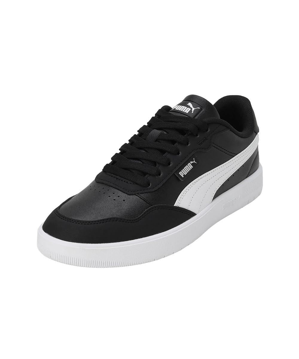 PUMA Herren Court Ultra Lite Sneaker 45 EU Puma Black Puma White Puma Silver, 45 EU Puma Black Puma