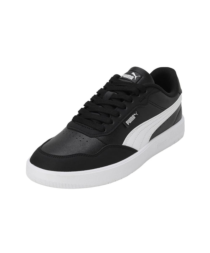 PUMA Herren Court Ultra Lite Sneaker 45 EU Puma Black Puma White Puma Silver, 45 EU Puma Black Puma