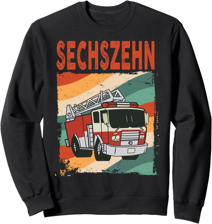 Feuerwehr 16 Jahre | Feuerwehrauto | 16. Geburtstag Junge Sweatshirt