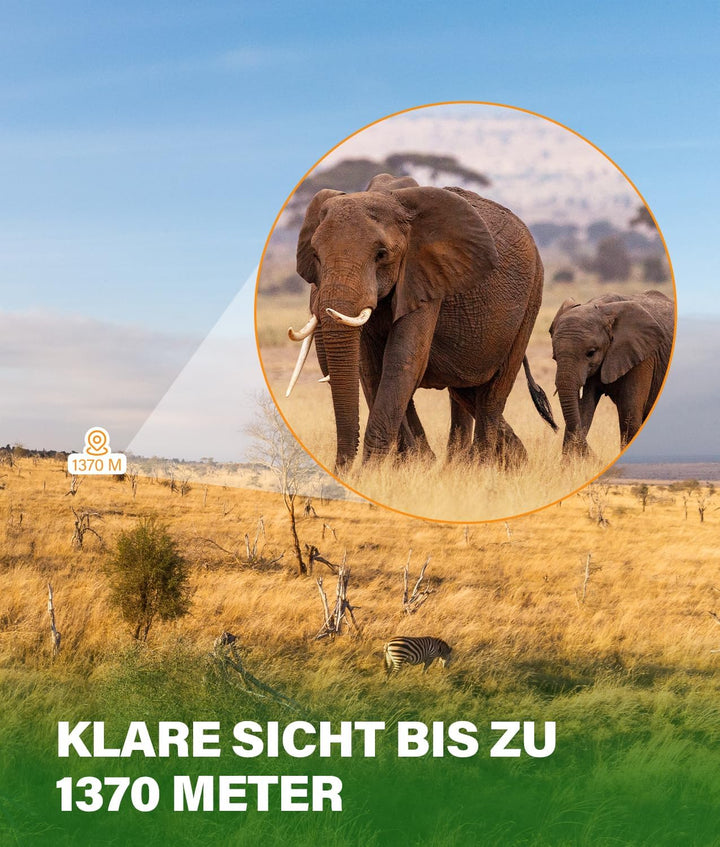 Monokular 80x100 Zoom, Monokulare Teleskop Fernrohr mit Smartphone-Halterung und Stretchable Stativ,