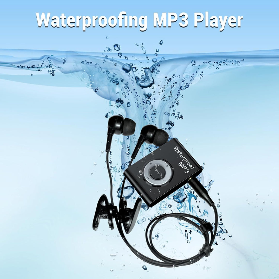 Schwimmen MP3 -Player, 8 GB HiFi Lustless Sound Unterwasser -MP3 -Player, wasserdichte Musikplayer m
