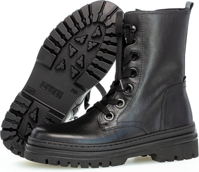 Gabor Damen Combat Boots, Frauen Biker- und Combat Boots 37 EU Schwarz, 37 EU Schwarz