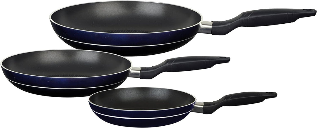 GSW 390330 TEMPTURA Pfannen-Set 3-teilig, Aluminium, blau/schwarz, 28 cm, 3-Einheiten