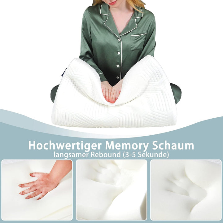 LAMB Höhenverstellbares Memory Foam Kissen, Ergonomisches Kissen | Nackenstützkissen, Seitenschlafki