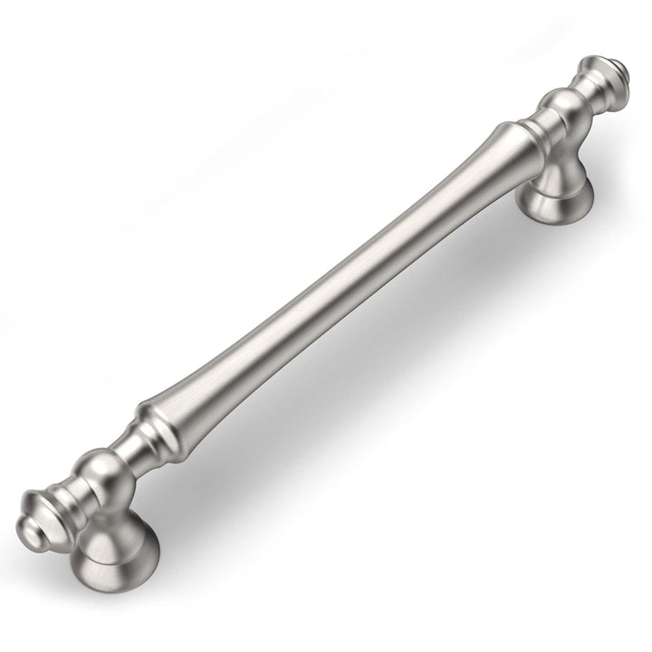 Amerdeco 10 Stück Möbelgriffe Gebürsteter Nickel, 128mm Lochabstand, Zinklegierung Schubladengriffe