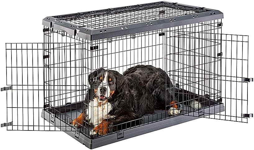 Ferplast Zusammenklappbarer Käfig für sehr grosse Hunde SUPERIOR 120 Metallzaun, mit Separator, Dopp