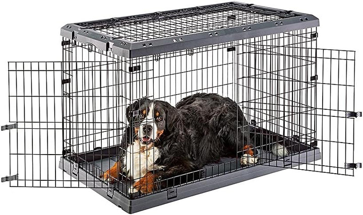 Ferplast Zusammenklappbarer Käfig für sehr grosse Hunde SUPERIOR 120 Metallzaun, mit Separator, Dopp