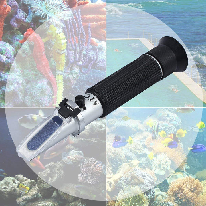 AUTOUTLET Salzgehalt Refraktometer Mit Automatischer Temperaturausgleichung, Hydrometer 0-100 PPT &