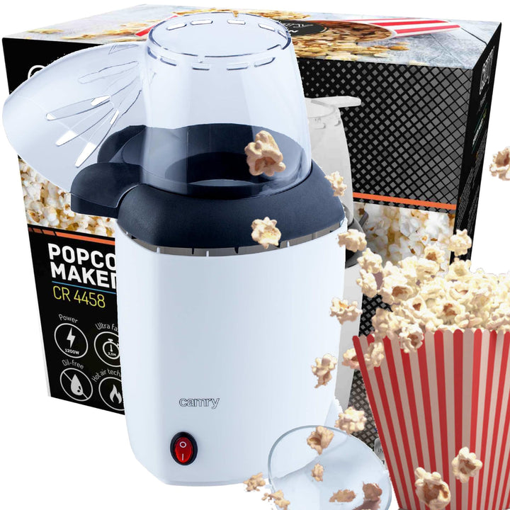 Camry CR 4458 CR4458 Popcorn Popcornmaschine, Kunststoff, weiss