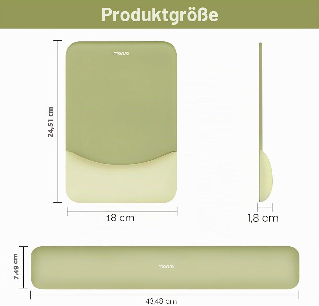 MOSISO Handballenauflage für Mauspad & Tastatur Set – Rechteckig Ergonomisches Mauspad & Handauflage