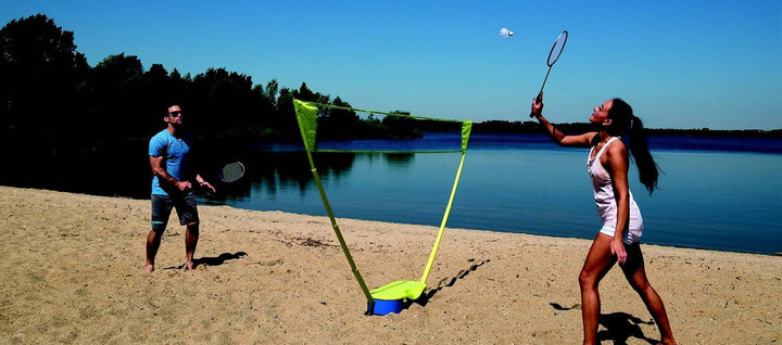Schildkröt Badminton-Set Compact, inklusive Netz, 2 Schläger und 2 Bälle, im praktischen Kunststoffk