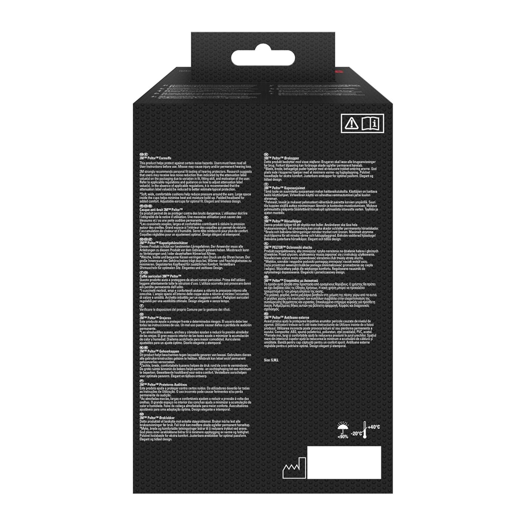 3M Peltor Optime II Komfort-Kapselgehörschutz H520A, 1 pro Packung (94 – 105 dB), H520AC1, Schwarz