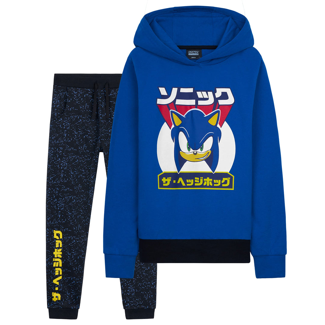 Sonic Jogginganzug Kinder Trainingsanzug Jungen Mädchen Hoodie und Hosen Set Schule Kindergarten Rei