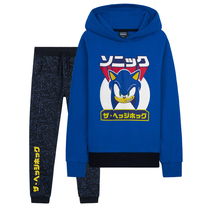 Sonic Jogginganzug Kinder Trainingsanzug Jungen Mädchen Hoodie und Hosen Set Schule Kindergarten Rei