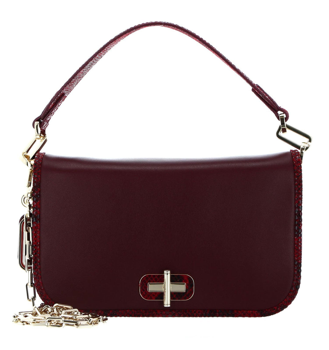 Tommy Hilfiger Leather Statement Crossover Bag Burgundy