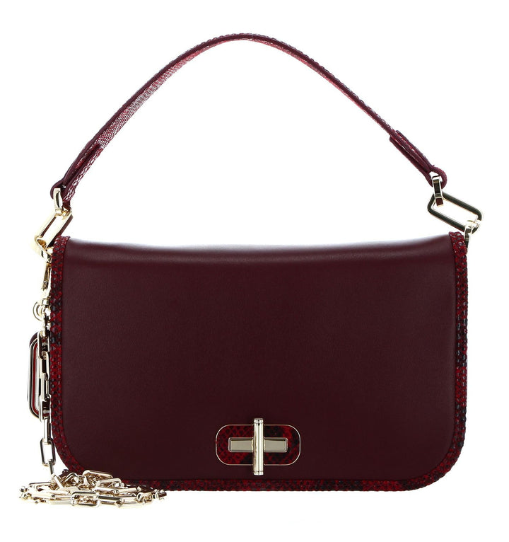 Tommy Hilfiger Leather Statement Crossover Bag Burgundy
