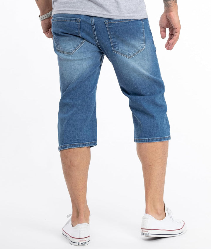 Rock Creek Herren Shorts Jeansshorts RC-2359, 29W Mittelblau