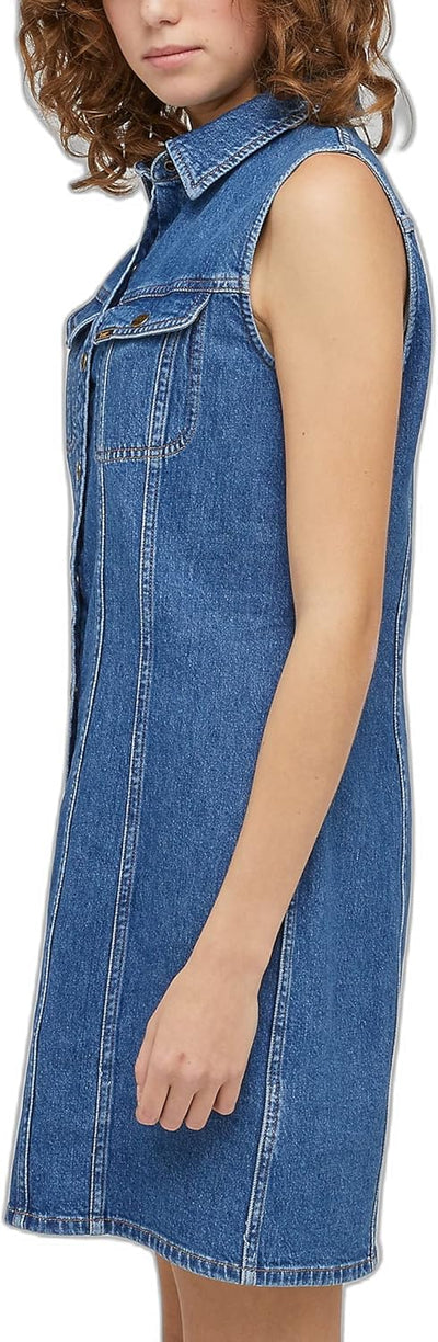 Lee Damen Sleeveless Casual Dress XS Baker Blue, XS Baker Blue