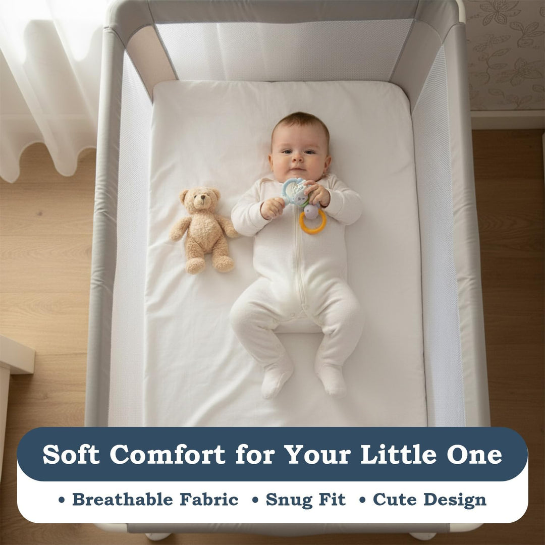 Lilly Belly SoftTouch Wasserdichtes Bettlaken aus Bio-Baumwolle, 90 x 55 cm, sanft zur Babyhaut, atm