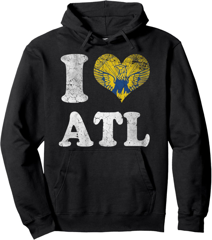 Ich liebe Atlanta Georgia Home Love Familie Vintage Fade Pullover Hoodie