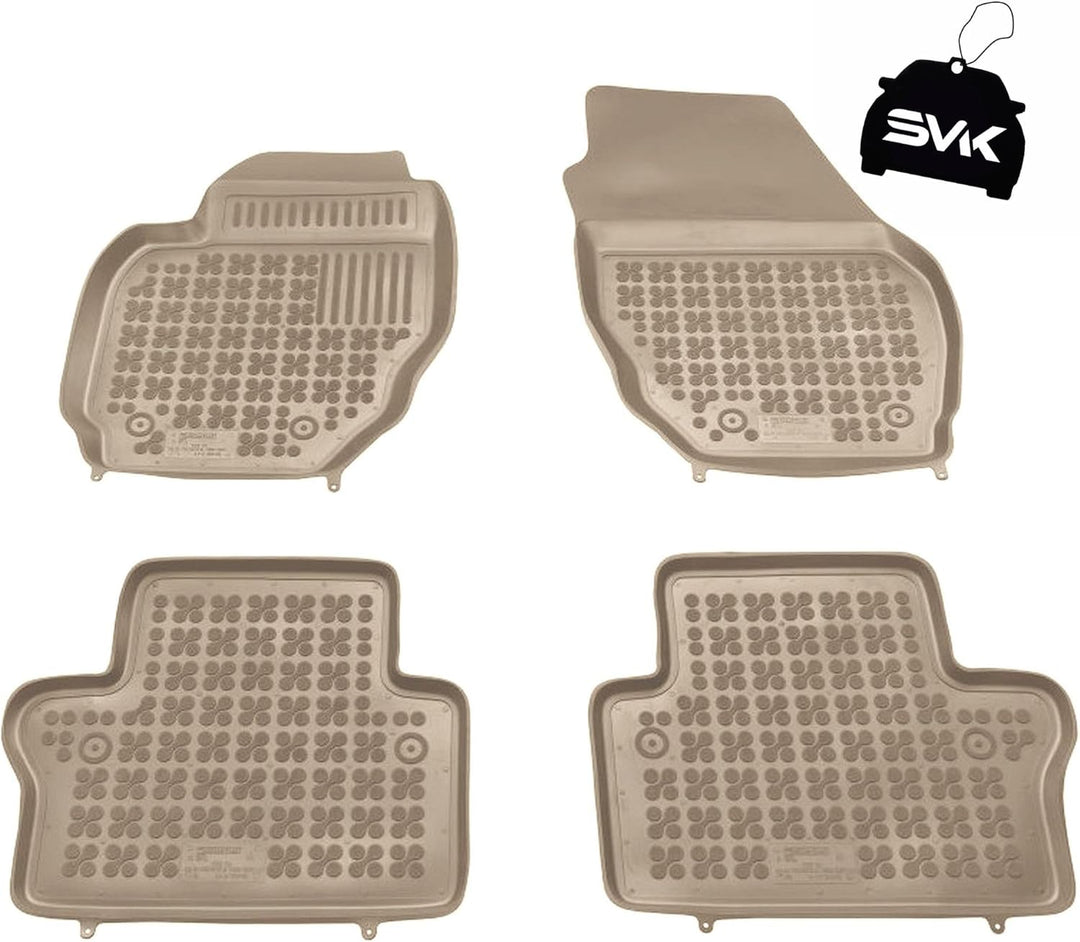 SMK Beige Auto fussmatten gummimatten passt für Volvo S80 II 2006-2016 fussmatten Auto für alle Jahr