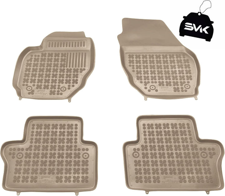 SMK Beige Auto fussmatten gummimatten passt für Volvo S80 II 2006-2016 fussmatten Auto für alle Jahr